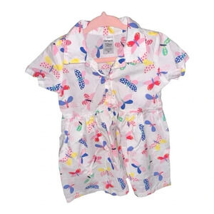 Vintage Carter's Retro Dress White Multi Color Size 12 Months